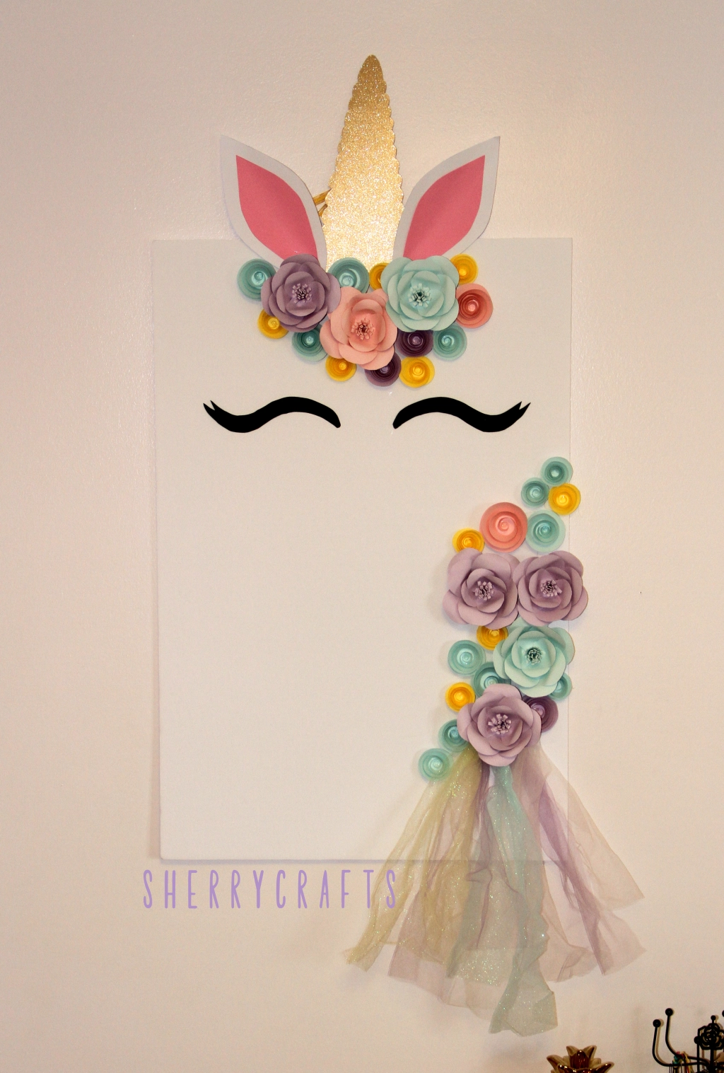 Super Cute & Easy DIY Paper Flower Unicorn Backdrop